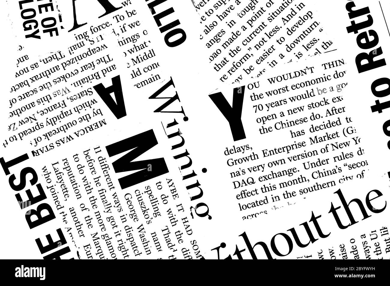 Close up of newspaper Stock Photo Alamy