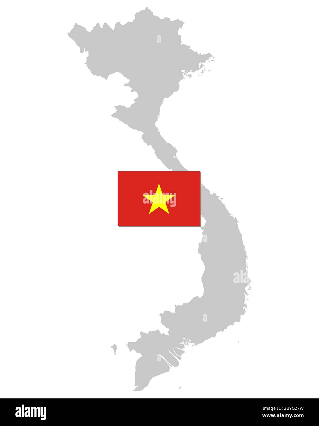 Flag and map of Vietnam Stock Photo - Alamy