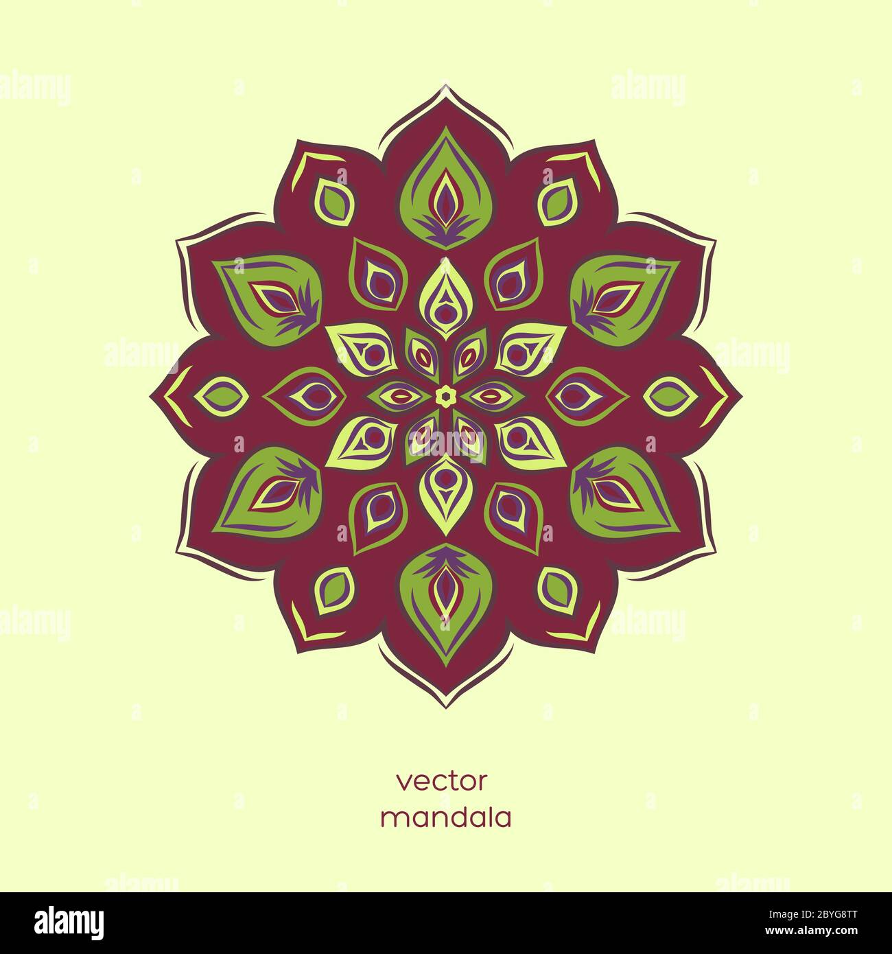 Hand drawn colorful floral mandala Stock Vector Image & Art - Alamy