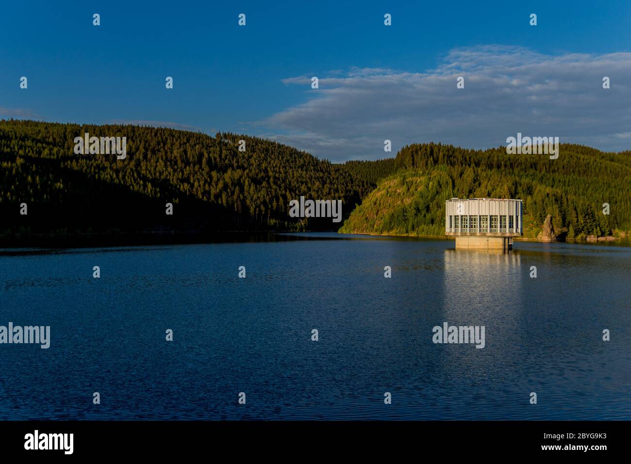 Tambach Hike around narrow water dam in the Thuringian Forest near Tambach ...