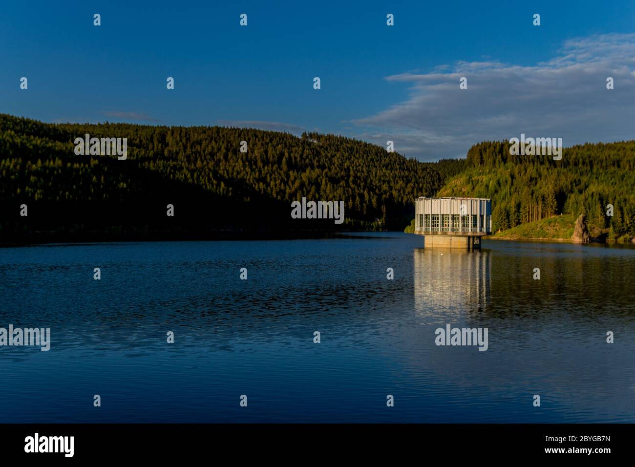 Tambach Hike around narrow water dam in the Thuringian Forest near Tambach ...