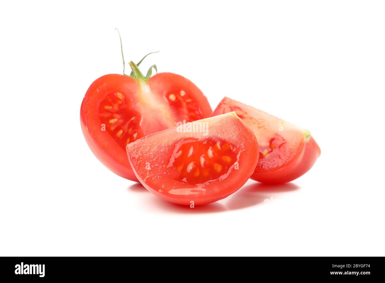 Fresh ripe tomato isolated on white background Stock Photo - Alamy