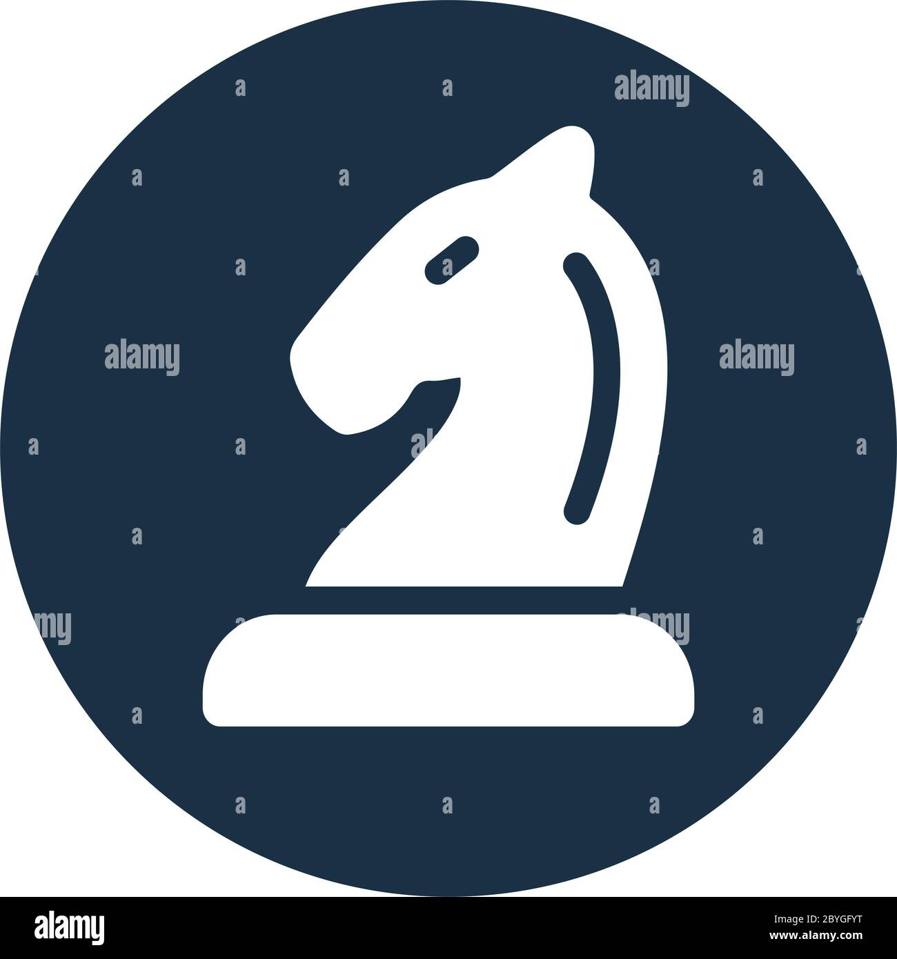 Beautiful design of the Business strategy or chess knight icon for ...