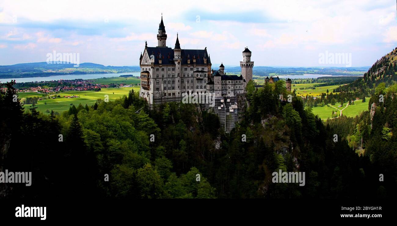 Neuschwanstein is the castle of King Ludwig Stock Photo - Alamy