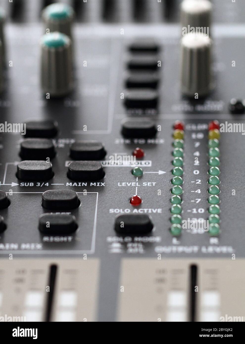 Recording Mixer close up Stock Photo Alamy