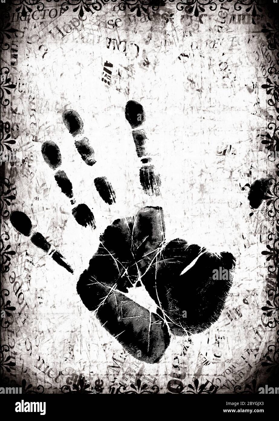 Biometric handprint security graphic hi-res stock photography and ...