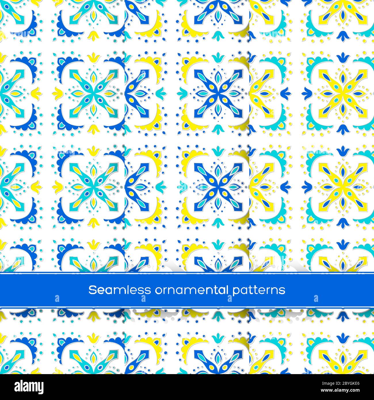 Set of seamless ornamental patterns. Traditional turkish, morrocan ...