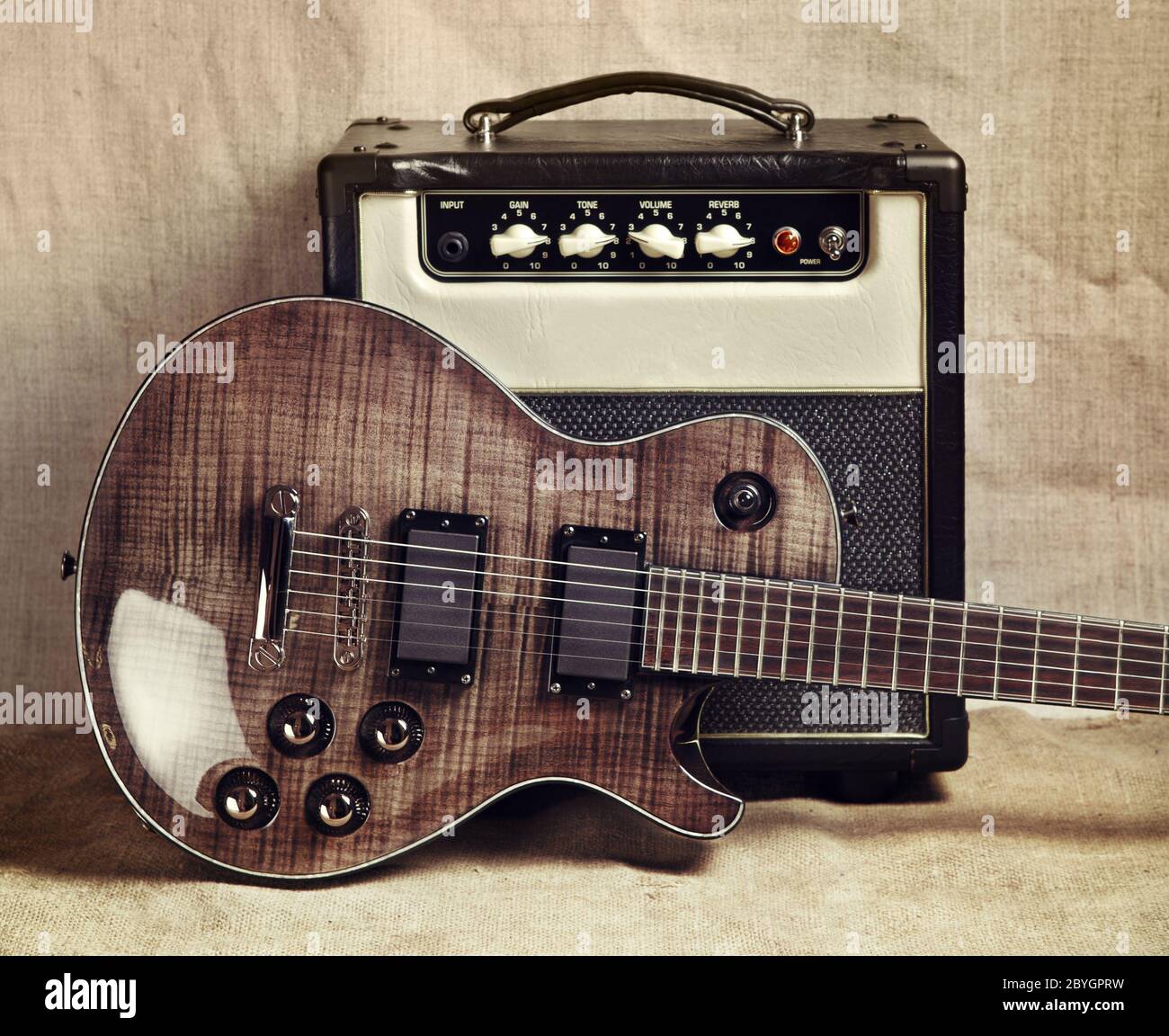 Electric Guitar and Amplifier Stock Photo Alamy
