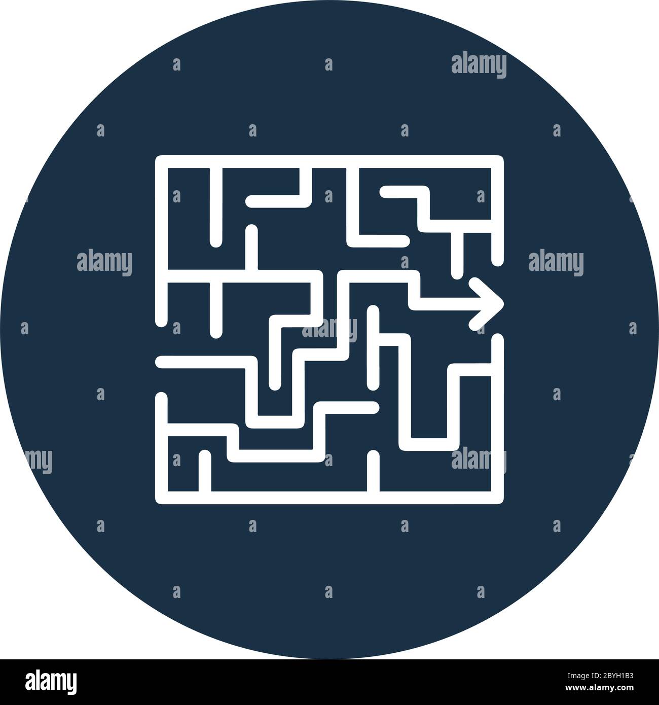 Beautiful design and fully editable Strategy icon, Labyrinth, maze, vector graphics for commercial, print media, web or any type of design projects. Stock Vector