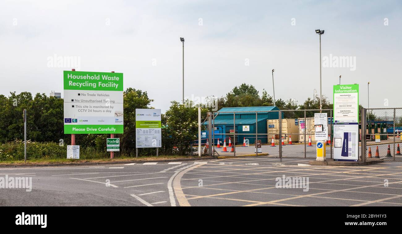 Household Waste Recycling Facility,Billingham,Stockton on Tees,England,UK Stock Photo