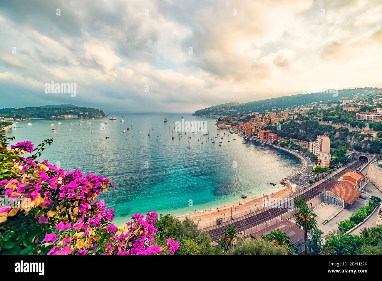 Villefranche-sur-mer on the French Riviera in summer Stock Photo