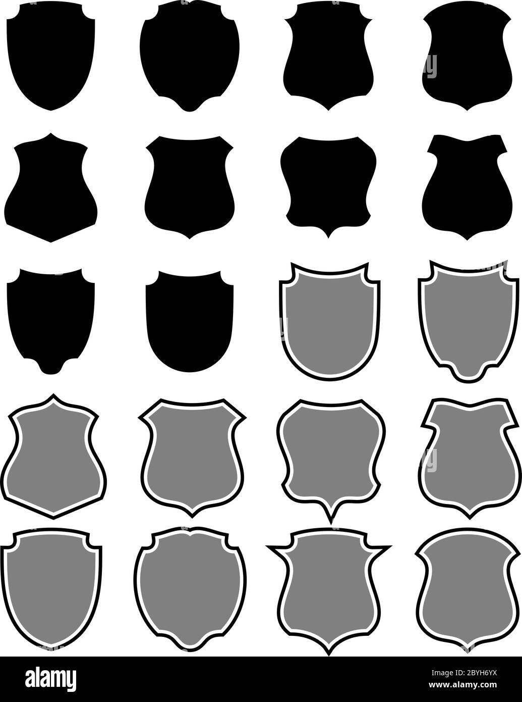 Shield Silhouette Icon Vector Illustration Stock Vector Image & Art Alamy