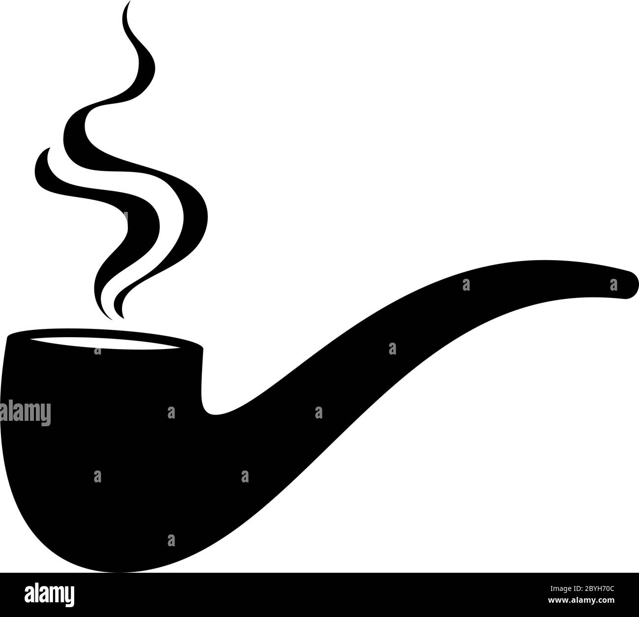 Tobacco Pipe Icon Vector Illustration Stock Vector Image & Art - Alamy