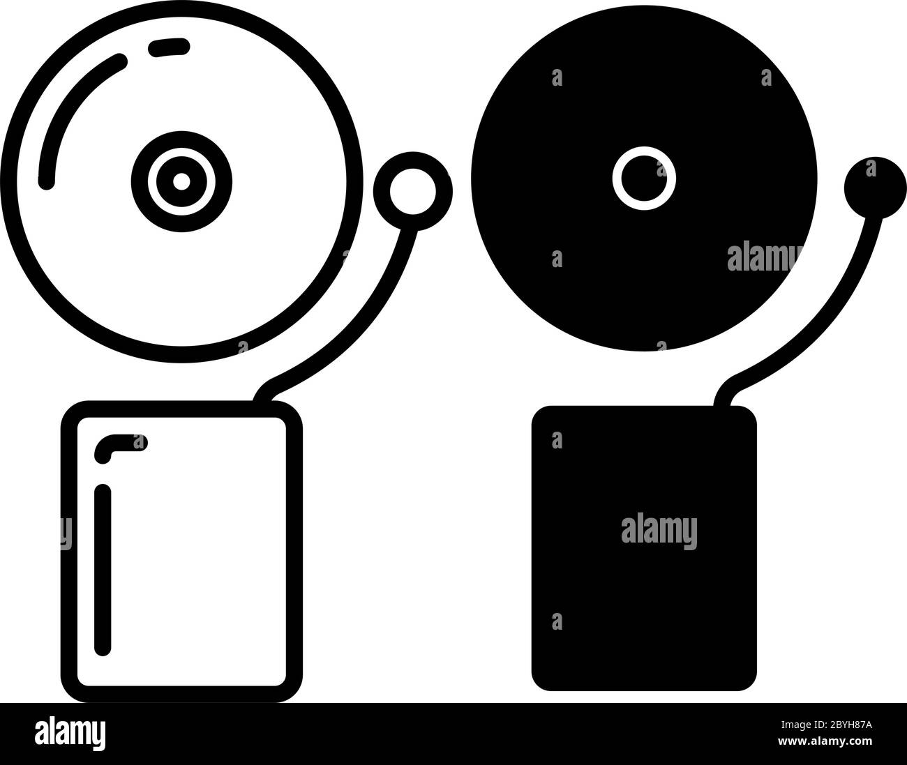 Electric Door Bell Vector Illustration Stock Vector
