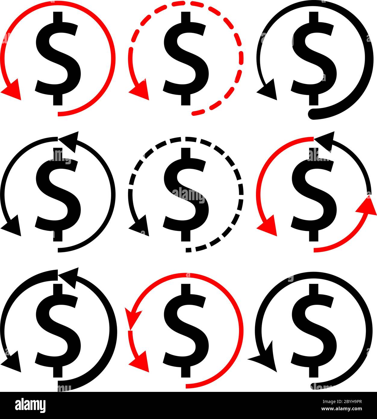 Money Back Dollar Icon Vector Illustration Stock Vector Image & Art - Alamy