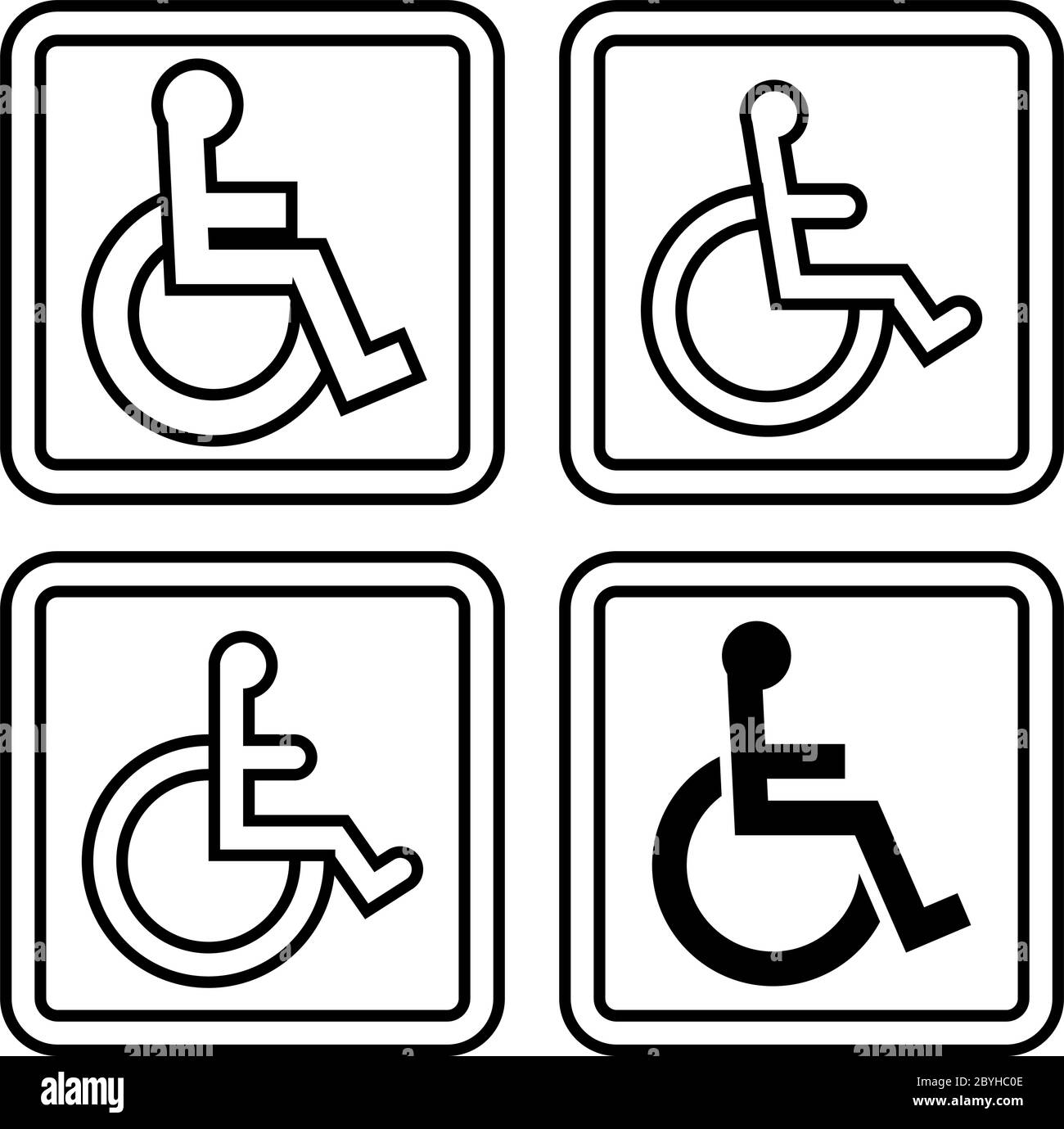 Access Icon (Disabled Handicap Symbol) Vector Illustration Stock Vector