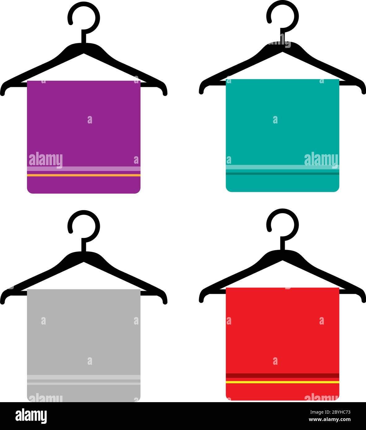 Towel On Hanger Icon Vector Illustration Stock Vector