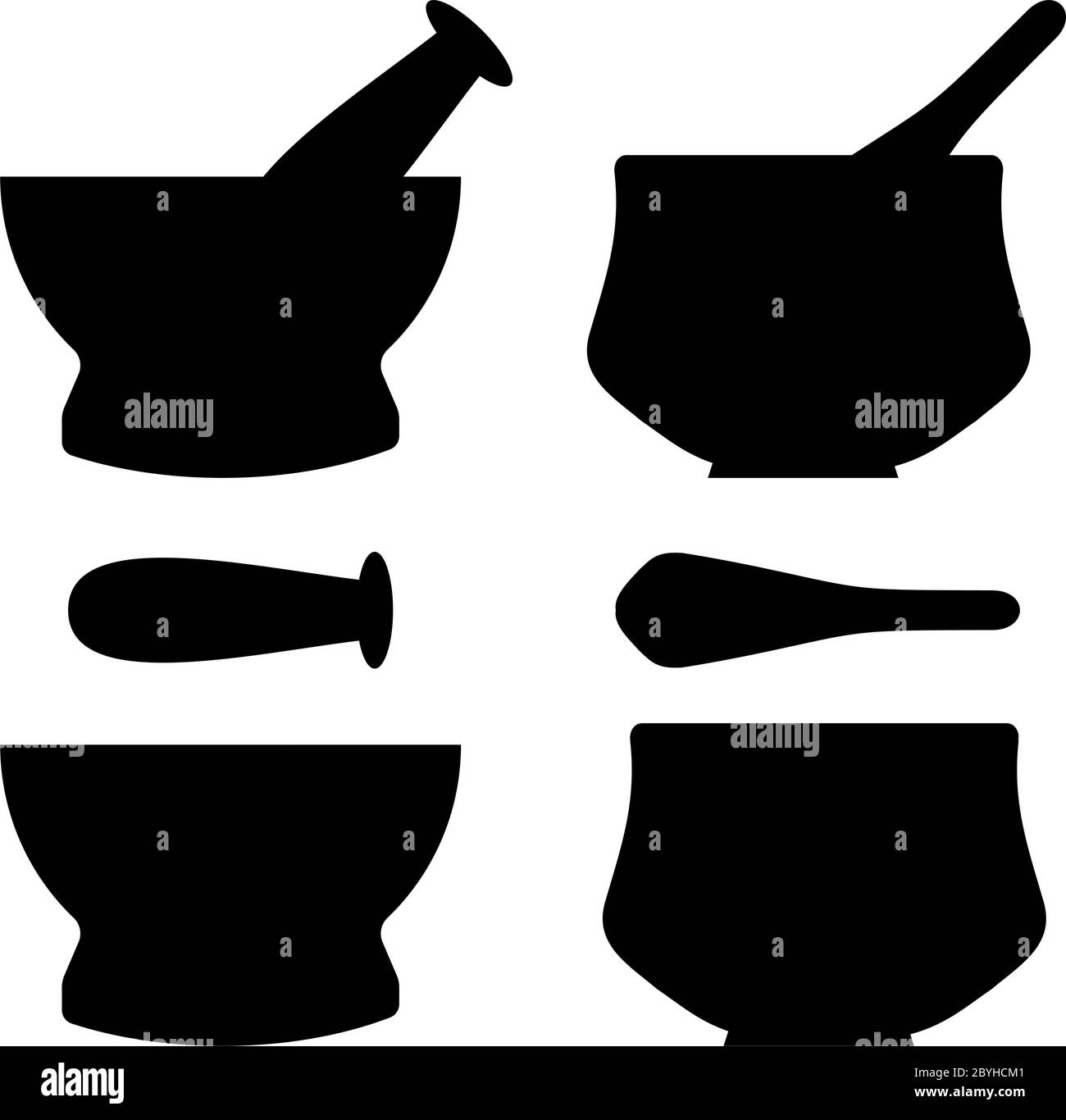 Mortar and Pestle Vector Illustration Stock Vector