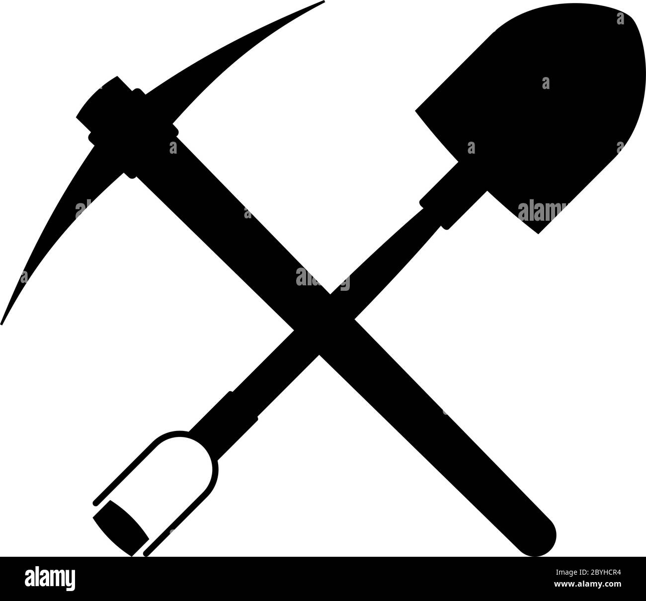 Shovel And Pickaxe Icon Vector Illustration Stock Vector Image & Art ...