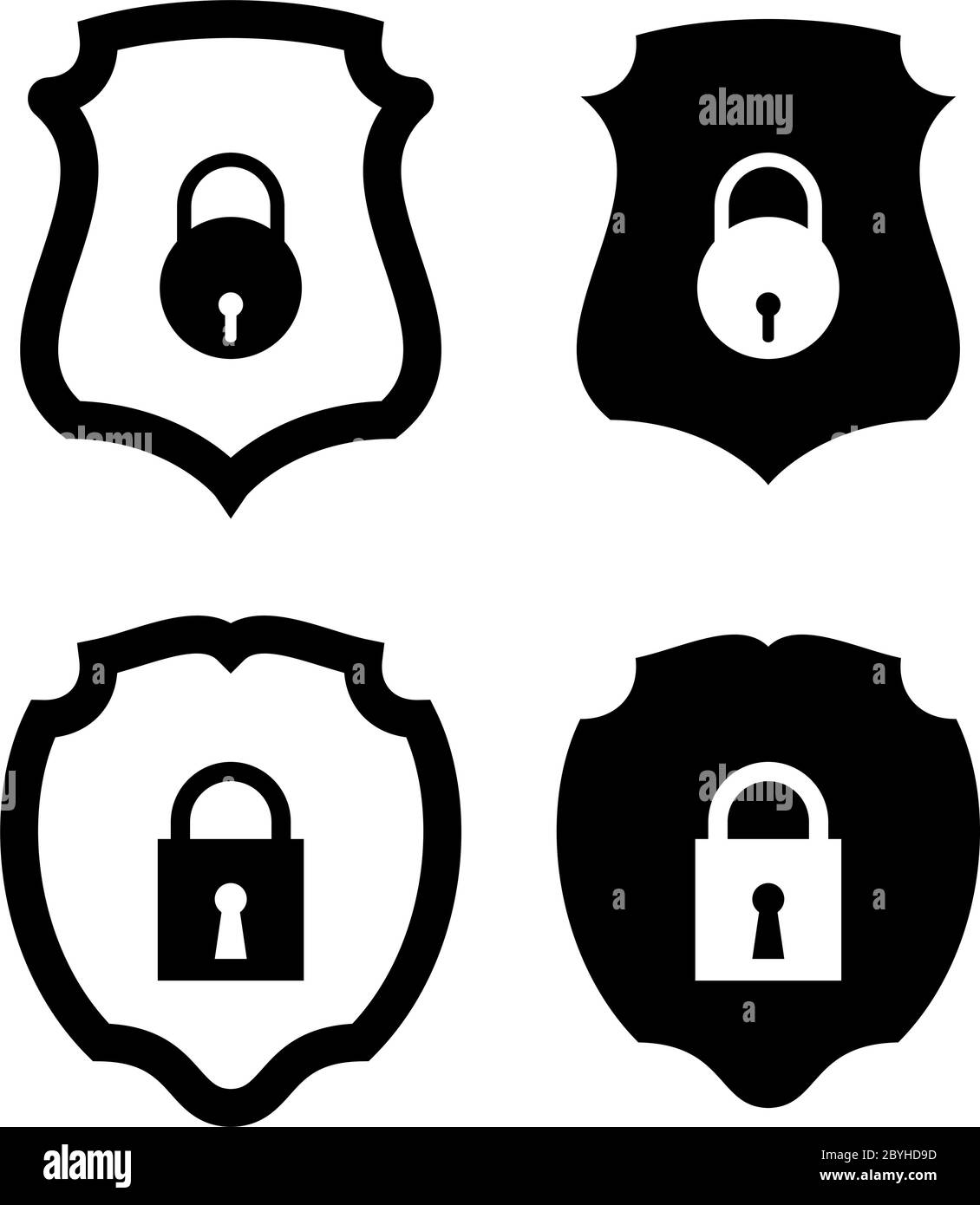 Web Security Shield Protection Vector Illustration Stock Vector Image ...
