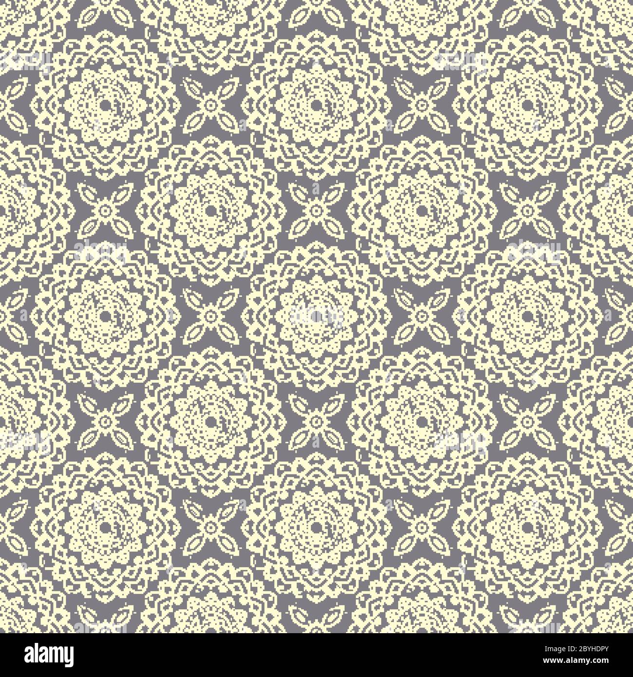 Seamless hand drawn mandala pattern. Vintage elements in orienta Stock Vector