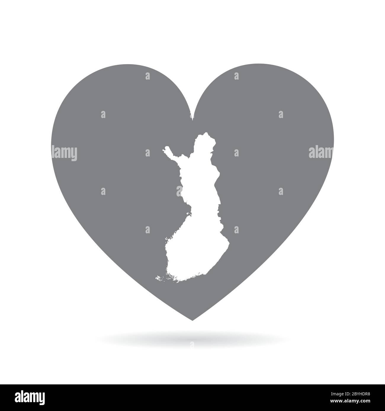 Finland 3D map with green recycle sign. 3D Rendering Stock Vector