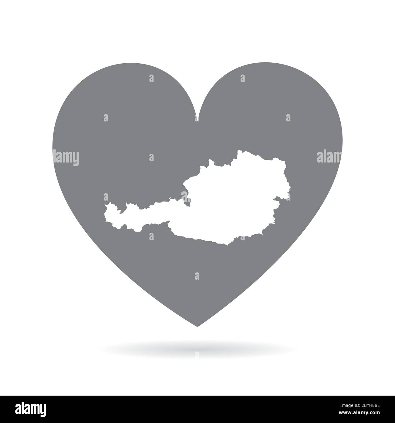 Austria 3D map with green recycle sign. 3D Rendering Stock Vector