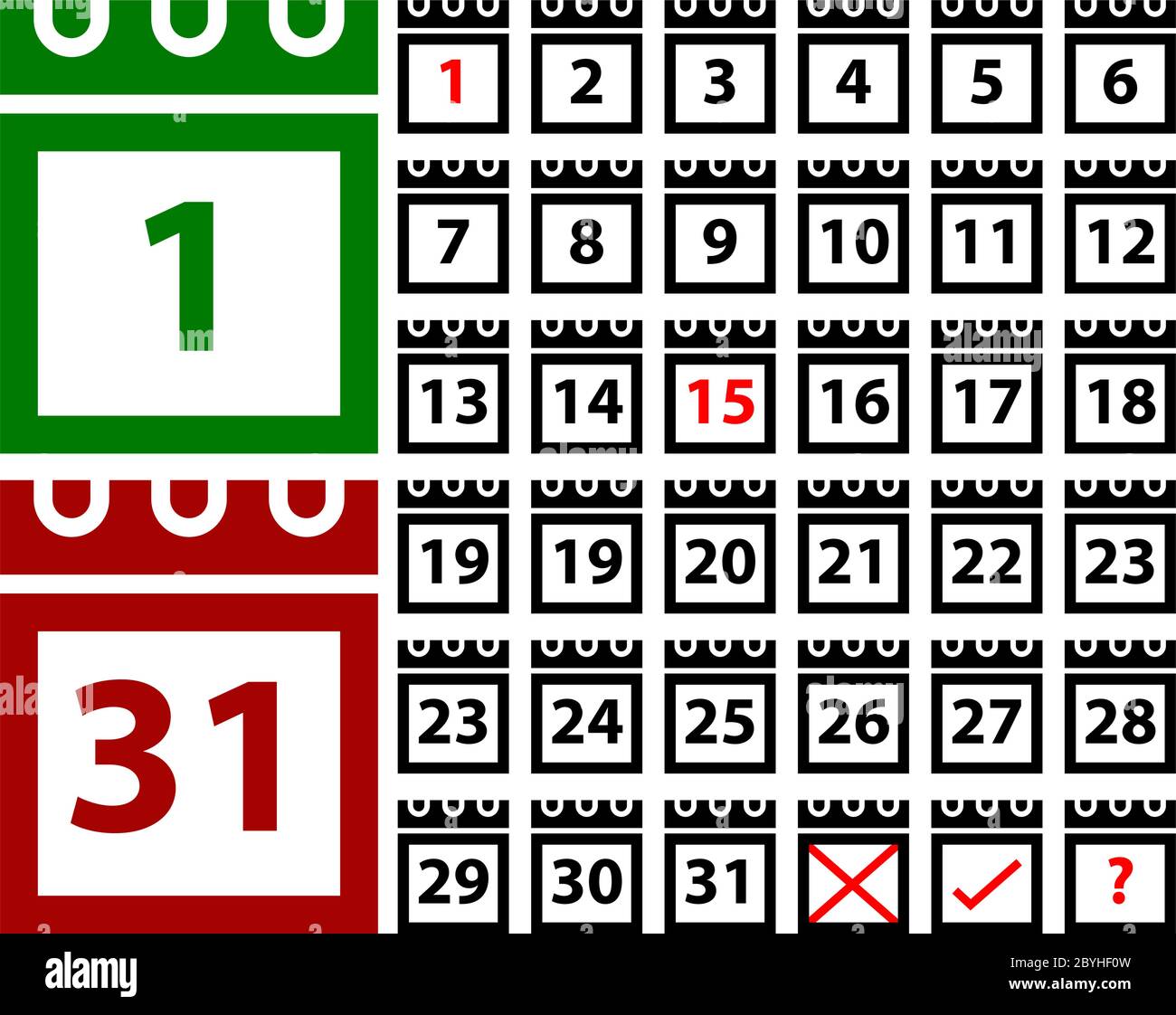 Calendar Icon Vector Illustration Stock Vector