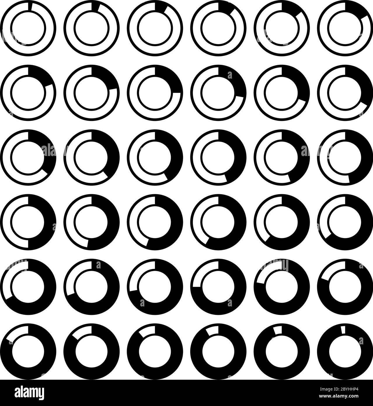 Pie Chart Icon Set Vector Illustration Stock Vector Image & Art - Alamy