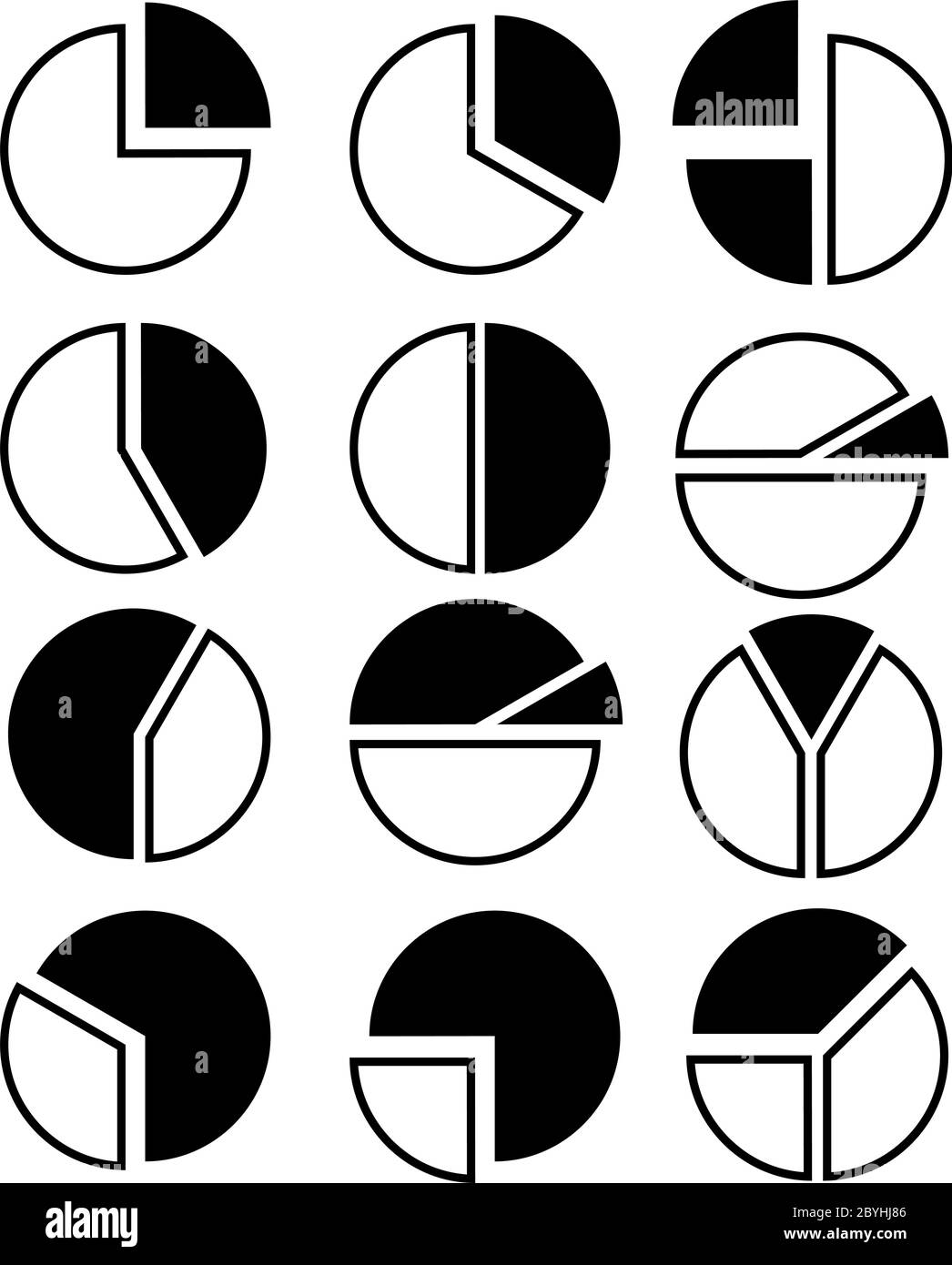 Pie Chart Icon Set Vector Illustration Stock Vector Image & Art - Alamy