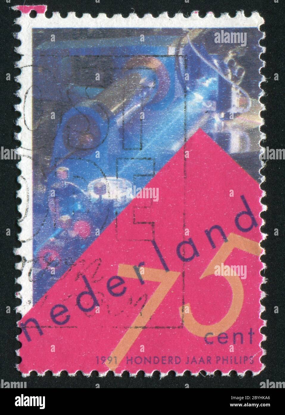 NETHERLANDS CIRCA 1991 Laser video disk experiment, circa 1991 Stock