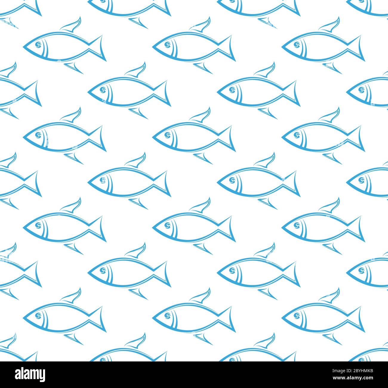 Fish Seamless Pattern Vector Illustration Stock Vector Image & Art - Alamy