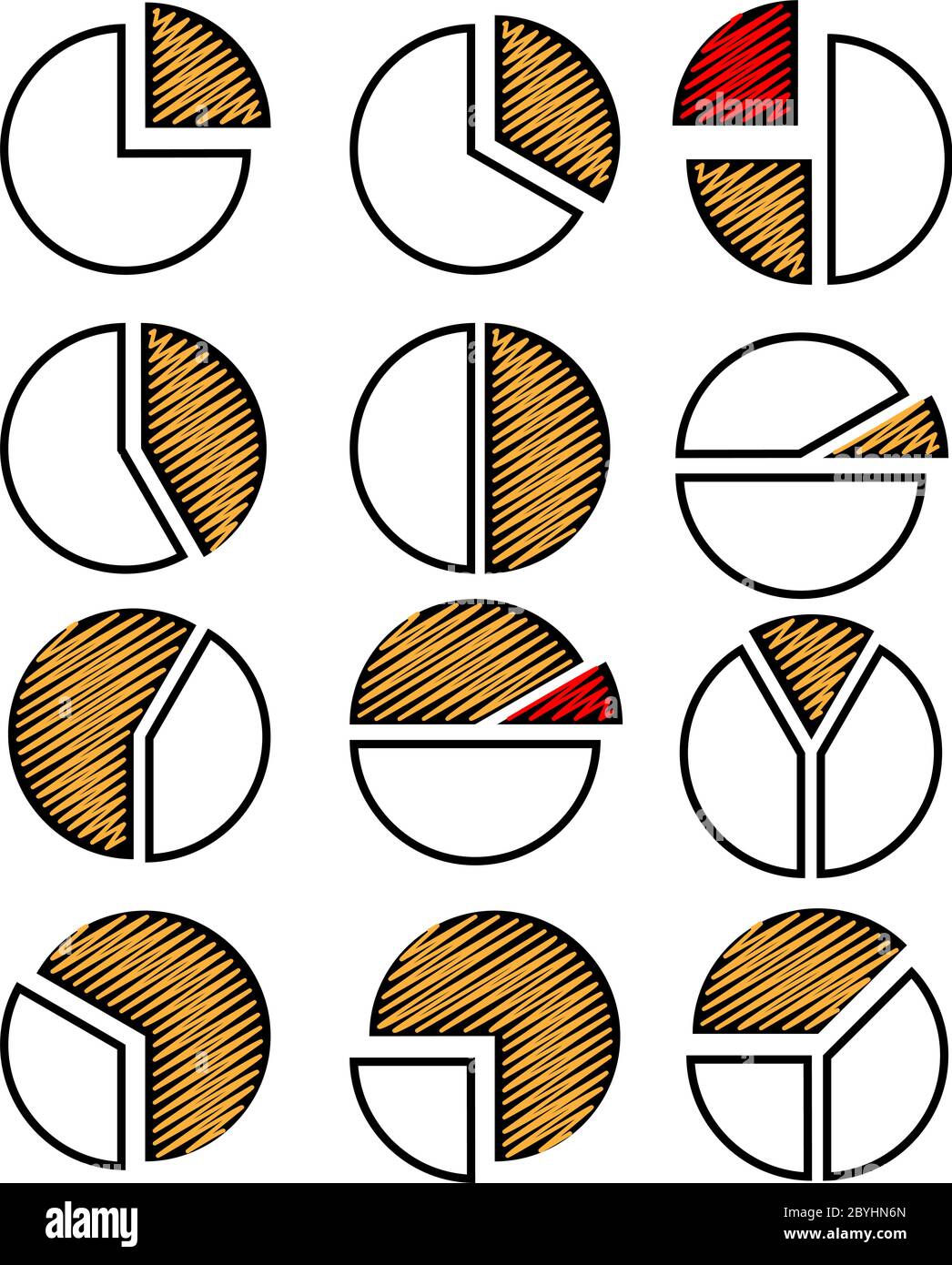 Pie Chart Icon Set Vector Illustration Stock Vector Image & Art - Alamy