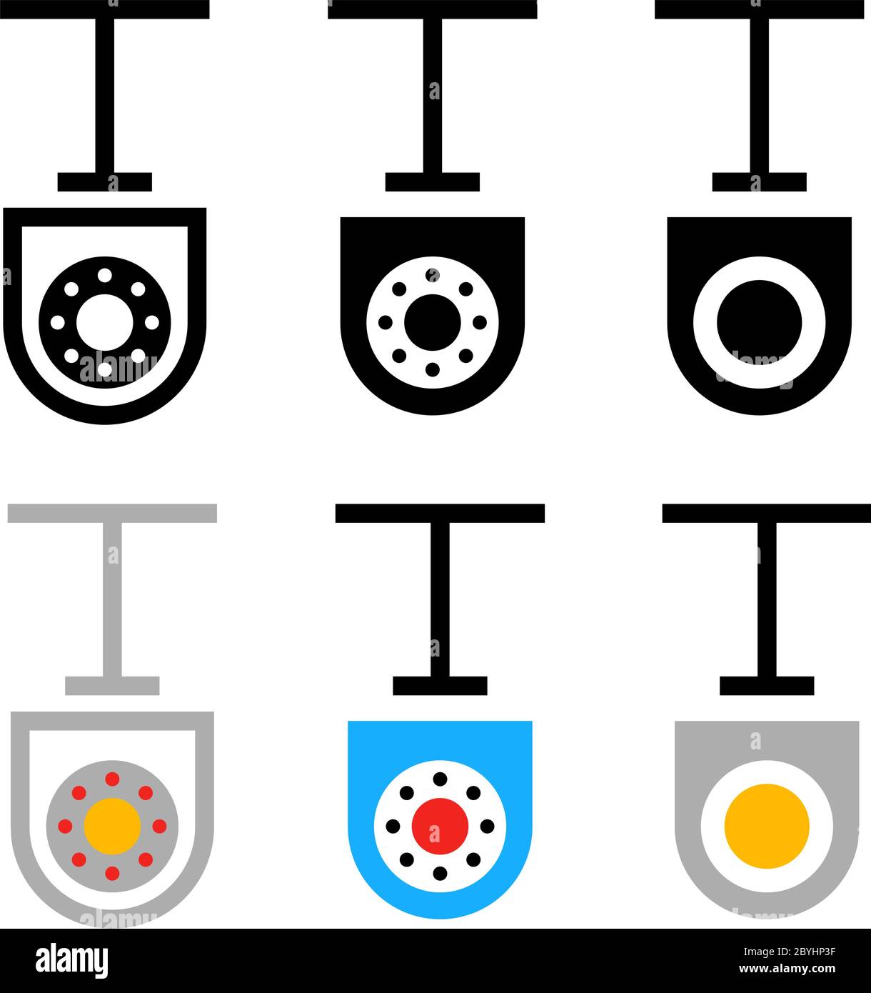 CCTV Security Camera Icon, Video Surveillance Vector Illustration Stock Vector