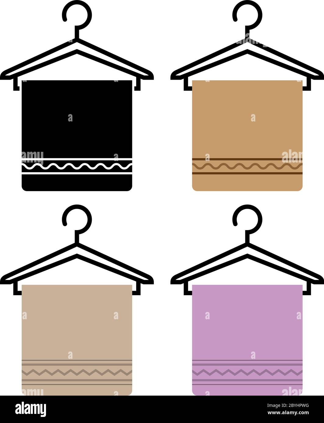Towel On Hanger Icon Vector Illustration Stock Vector