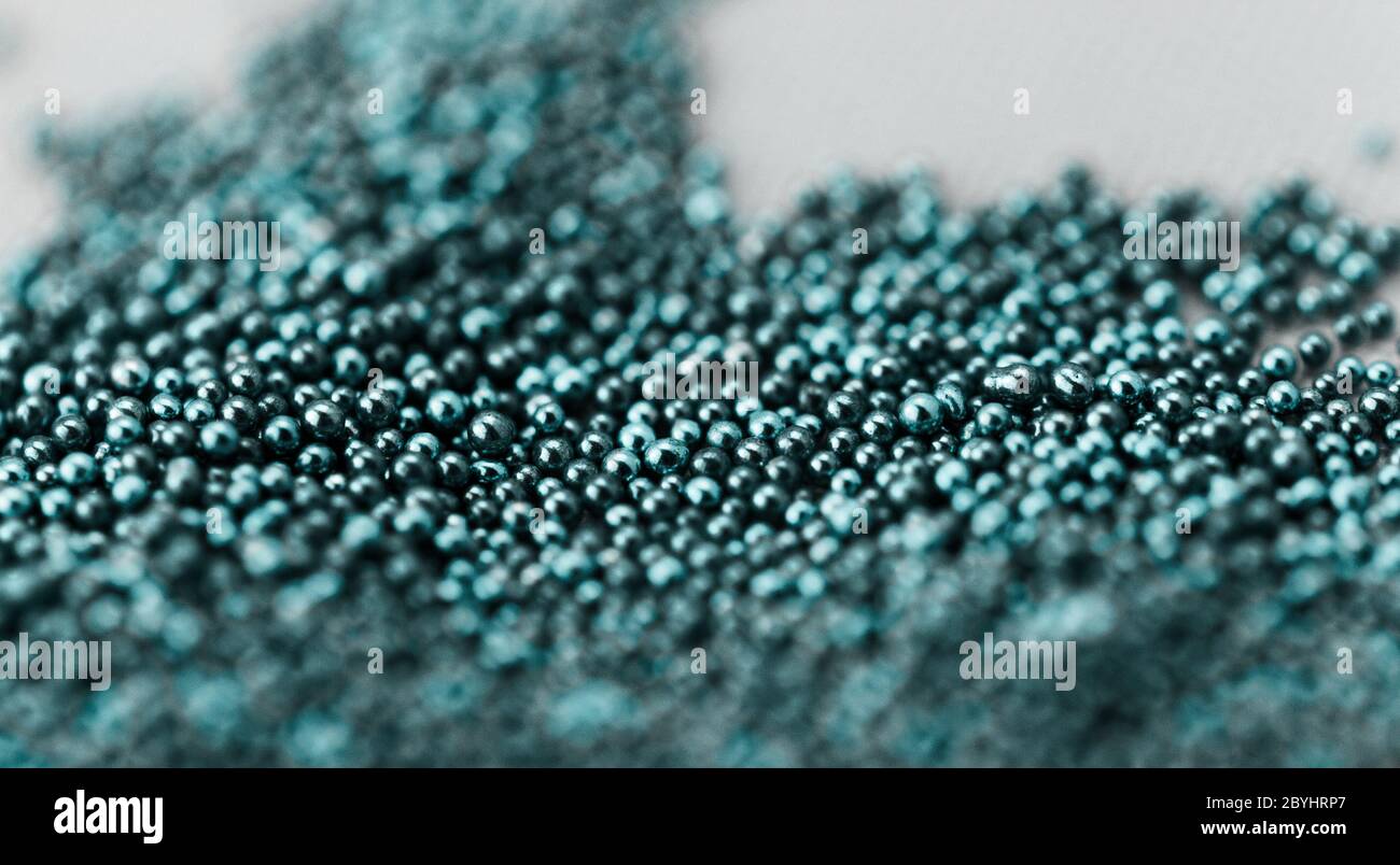 Pile turquoise of bead suitable for Background and texture Stock Photo