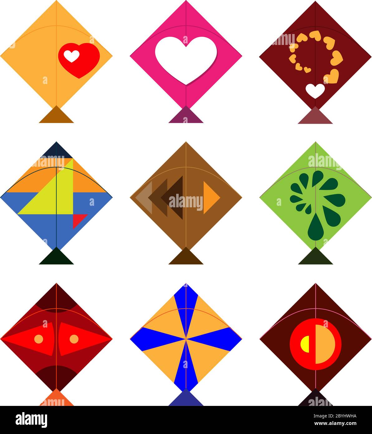 Kite Design Collection Vector Illustration Stock Vector Image & Art Alamy