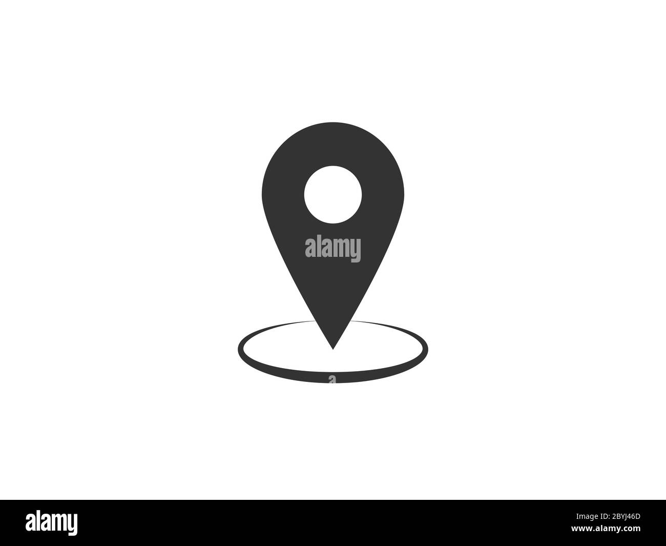 Location, map marker icon. Vector illustration, flat design. Stock Vector