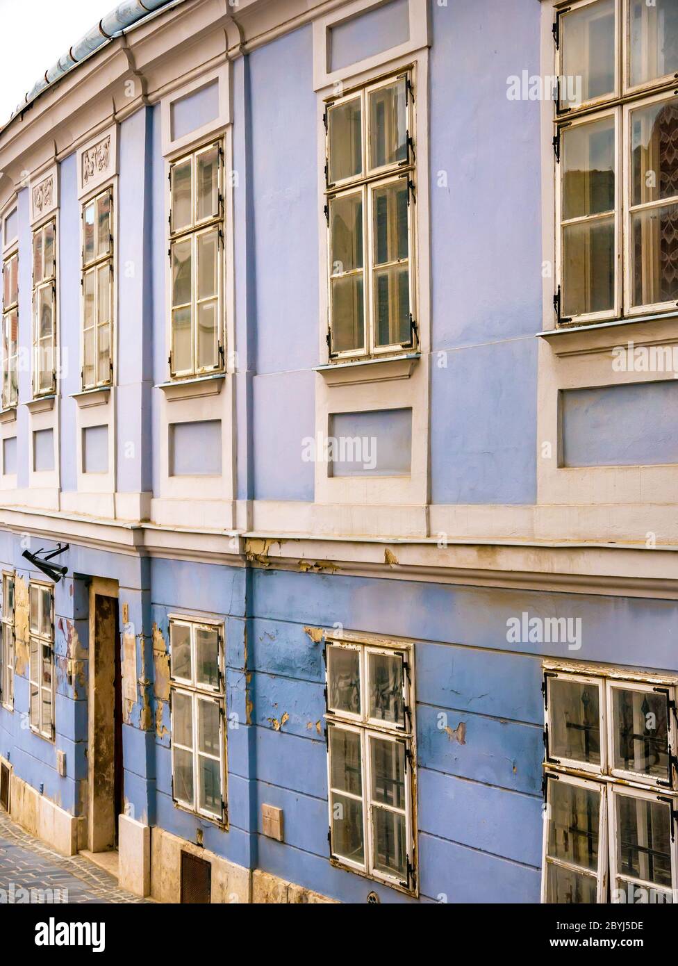 View on the historic architecture in Gyor, Hungary on a sunny day. Stock Photo