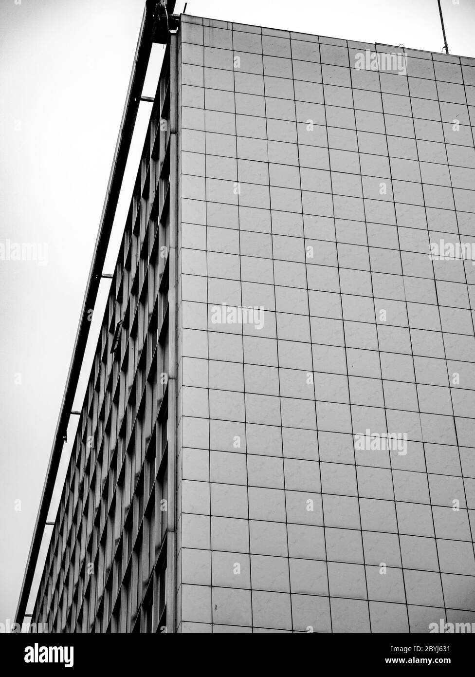 Business people reflections in window Black and White Stock Photos ...