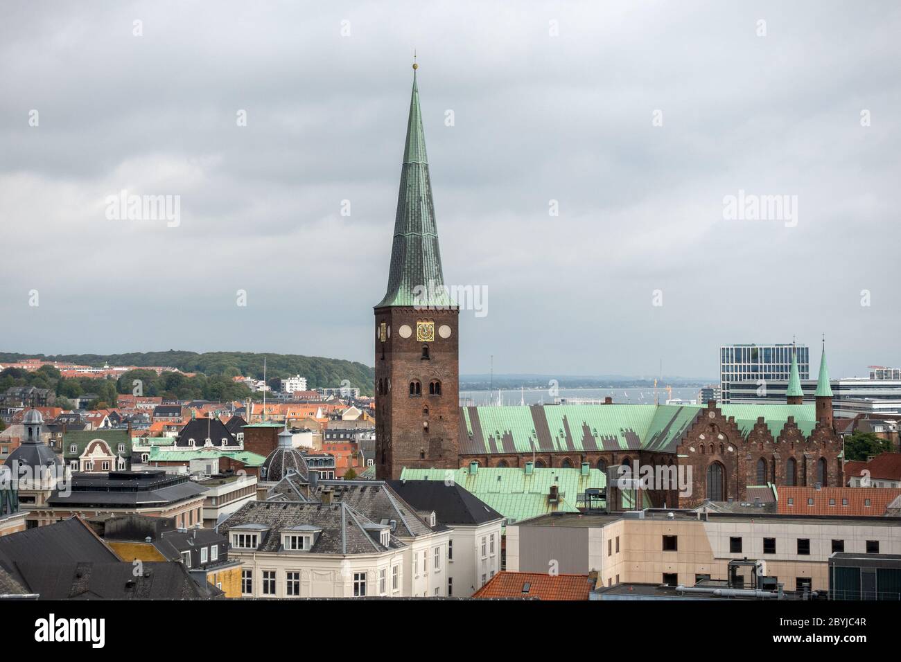Aarhus Cathedral In The City Centre Of Aarhus Is The Tallest And Longest Church In Denmark Stock Photo