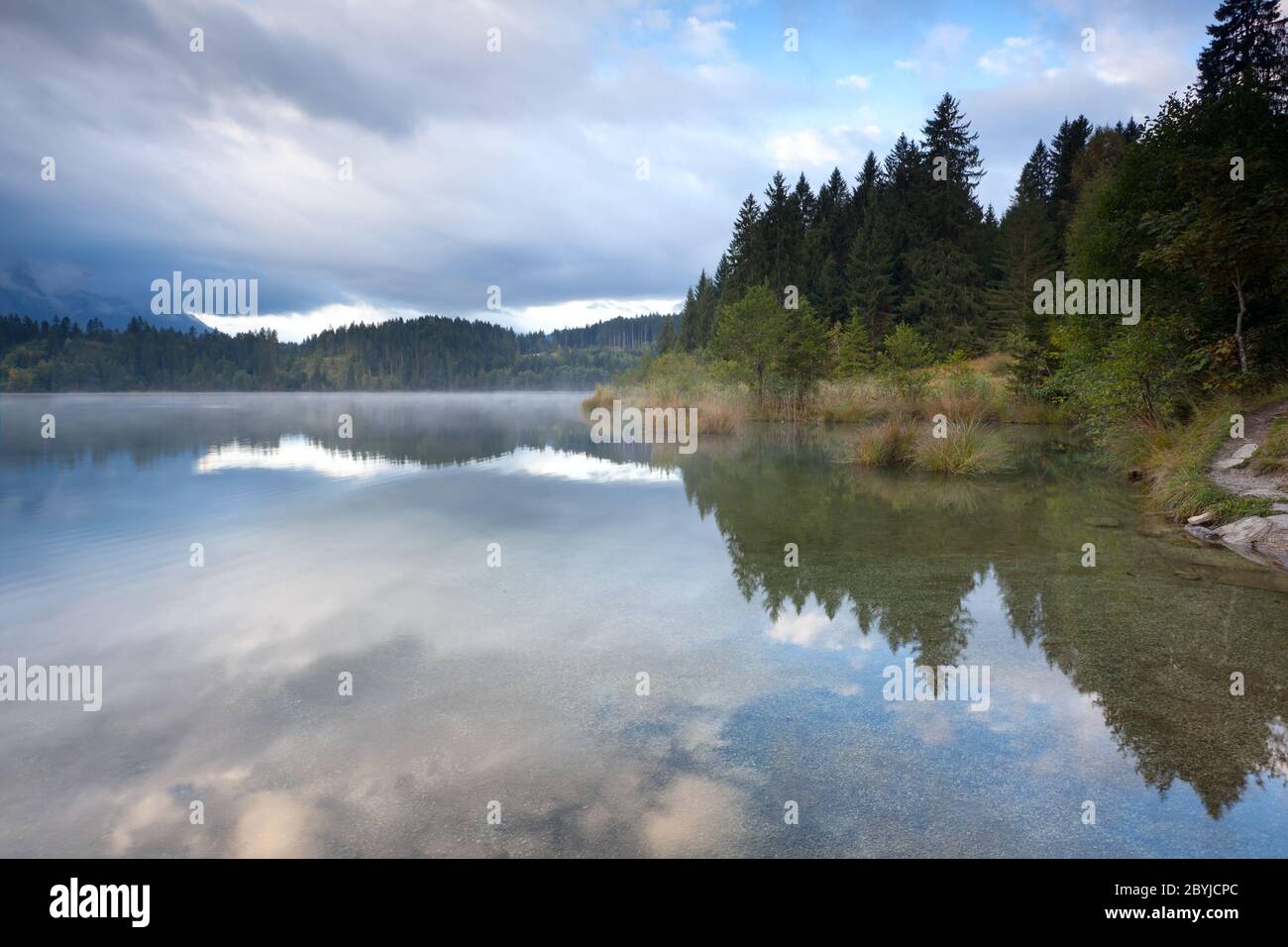 alpine lake Barmsee Stock Photo