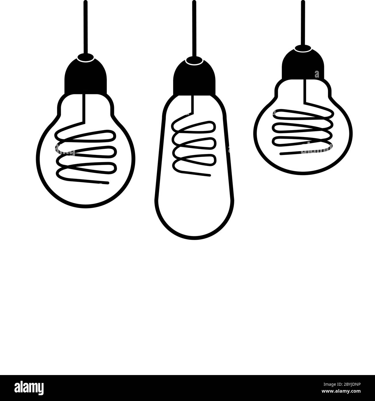 light bulb idea isolated on a white background. EPS 10 vector. Stock Vector