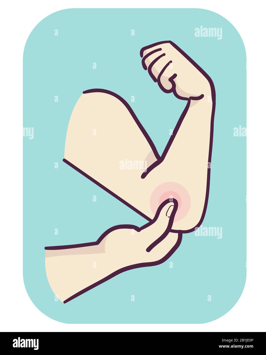 Elbow pain cartoon hi-res stock photography and images - Alamy