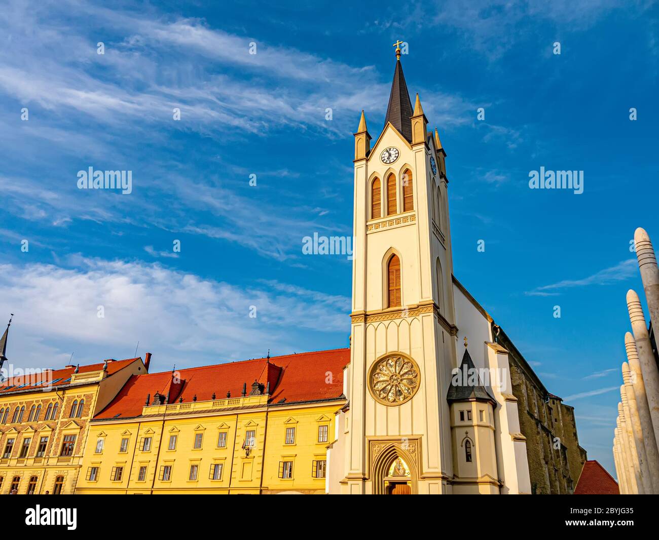 View on the Church of Our Lady Magyarok Nagyasszonya Templom in Keszthely, Hungary Stock Photo