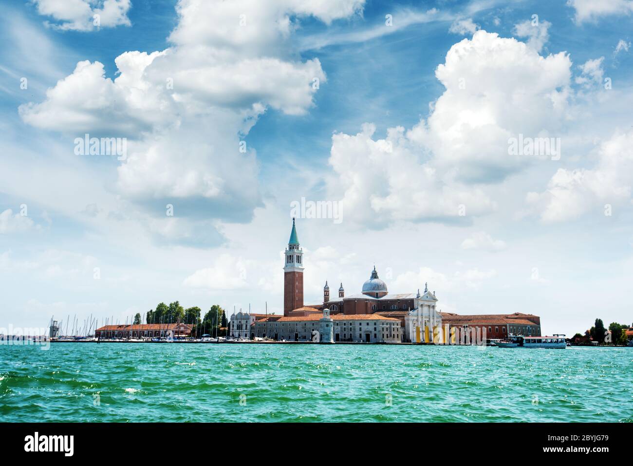 Venice, Italy. The island of San Giorgio Maggiore and the eponymous Cathedra Stock Photo
