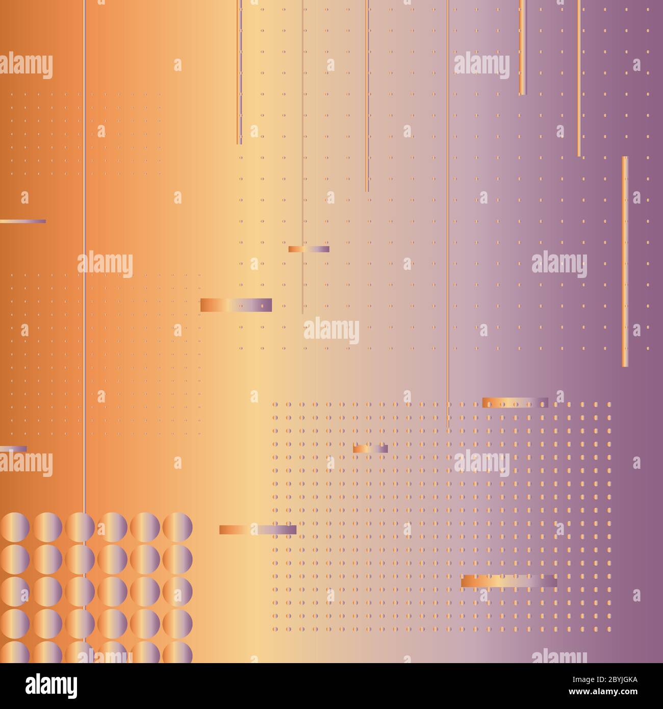 abstract background with cylinders and squares Stock Vector