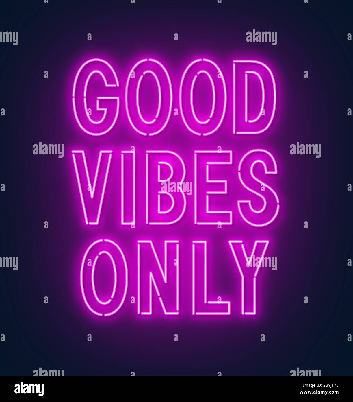 Neon sign good vibes only on a dark background Stock Vector Image \u0026 Art -  Alamy, image size:1222x1390