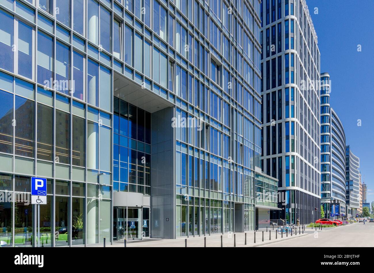 Warsaw, Mazovian province, Poland. Modern office buildings in the