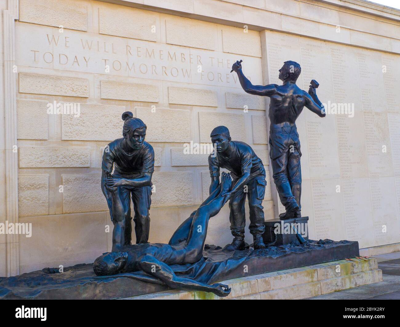 The Armed Forces Memorial at National Memorial Arboretum near Lichfield, Staffordshire. Stock Photo